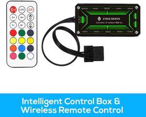LED RGB Remote Controller + RF Wireless Remote Control Console For PC Computer Case Fan Cooling Cooler Heatsink Accessories