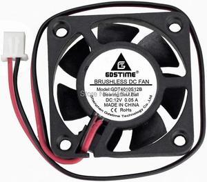 2PCS 4010 40x40x10mm 4cm 12V DC Mini Cooling Cooler Dual Ball Bearing 40mm Fan