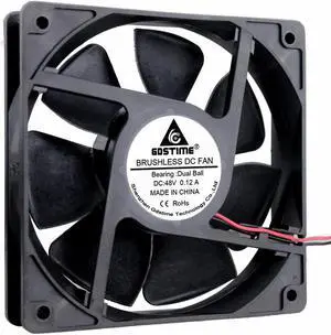 1 Pcs 12cm 0.12A Ball Bearing 120mm x 25mm 48 Volt DC Brushless PC Case Cooling Fan 48V 120mm*120mm*25mm 12025 2Pin