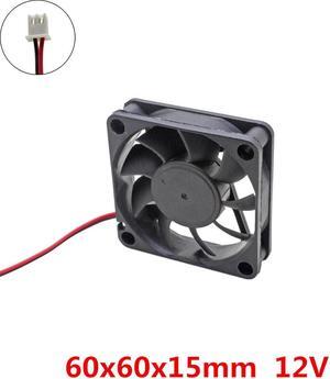 3pcs/lot 60x60x15mm 6015 DC fans 12 Volt 2pin Brushless 6cm Fans cooler cooling FAN radiator