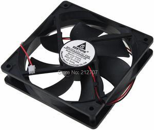5pcs/lot Silent 120x120x25mm 120mm DC 12V 2 Pin Brushless Computer Cooling Fan