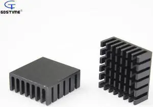 50pcs High Quanlity 22x22x10mm Heat Sink with 3M tape Routing CPU IC Chip Cooling Fan 22mm Black Aluminum Heatsink