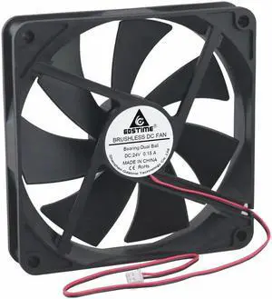 2 Pcs DC 24V PC Case Brushless Cooling Fan 140*140*25mm Two Ball Bearing 14025B 140mm x 25mm 14cm Big Cooler 2Pin