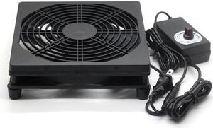 Router power amplifier cooling fan rack set top box broadband cat radiator belt speed regulation 18cm large size 180x180x25mm