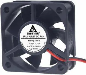2pcs DC 12V 50mm x 20mm 2Pin Power Brushless Cooler Cooling Fan 50x50x20mm 5020S