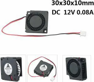 1 piece 12 Volt DC Mini Cooling Fan 30mm x 10mm Blower Fan 12V 3cm 30x30x10mm 3010 3D Printer