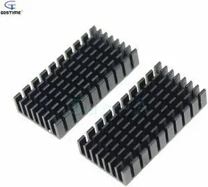 10pcs 50mm x 25mm x 10mm Heatsink 50*25*10mm IC Heat sink Black Aluminum Cooling Fan 50mmx25x10mm