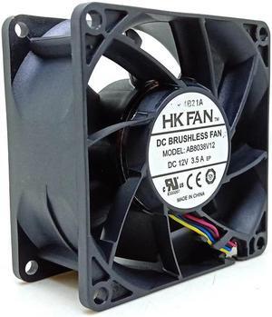 80mm cooling fan New 8038 fan AB8038V12 80*80*38mm DC 12V 8cm 4 wire 3.5A super powerful violent cooling fan