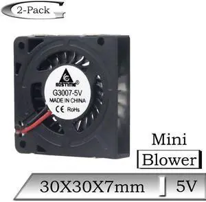 2 Pcs 3cm 3007 30X30X7mm 5V 0.2A Mini 3D Printer Cooler 30mm 30mmx7mm Blower 2Pin DC Cooling Fan