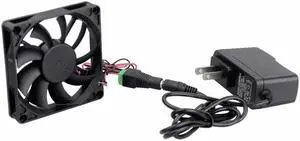 2 Lots DC 12V 8cm 80mm * 15mm Ball Bearing Cooling Fan comes with Adapter Cabinet Fan kit AC 110V 115V 120V 220V Cooler