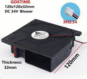 1pcs Dual Ball Bearing 120x32mm 24V Big Airflow Turbo Brushless DC Blower Fan 120mm x 32mm 12032B Large Cooling Fan