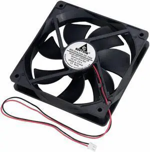 2 Pcs 120mm 5 Volt Two Wire 2Pin High Speed 2000RPM Ball Bearing 120*120*25mm 12cm DC PC Cooling Fan 5V 12025B 0.5A