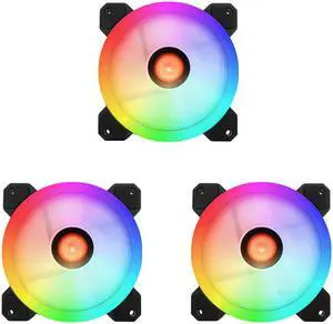 COOLMOON Computer Case PC Cooling Fan RGB Adjust LED 120mm Quiet High Quality Computer Cooling fan cooler For cpu (3 pcs)