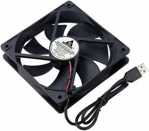 2 Pcs USB DC 5V 12025 PC Computer Case System Cooling Fan 120mm x 25mm 5 Volts 120*120*25mm 12cm Cooler 0.5A High Speed