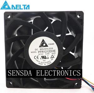 for delta PFR1212DHE 12V 12038 5.2A 7400RPM 254CFM 68.5DBA super car booster violence 120*120*38mm cooling fan 4 Pin