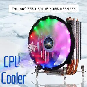 CPU Cooler 6 Heat Pipes Cooling Fan Quiet Fan Cooler 120mm Fan Radiator Heatsink Cooler for Intel 775/1150/1151/1155/1156/1366
