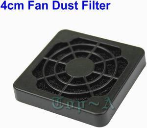 2 Pieces 4cm Black Plastic PC Computer Dustproof Case Cooling Fan Dust Filter 40mm For 40mm*40mm Cooler