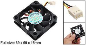 2016 New 33g Black 70mm PC Chassis Computer Case 3 Pin Fan Cooling Cooler