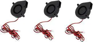 3Pcs silent Radial Turbo Blower Fan Cooling Fan DC 24V for 3D Printer Part Black