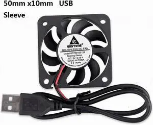 1 Piece 5cm 50x50x10mm 5V USB Powered Brushless DC Cooling Fan 50mm x 10mm 5010 Laptop Chip Cooler