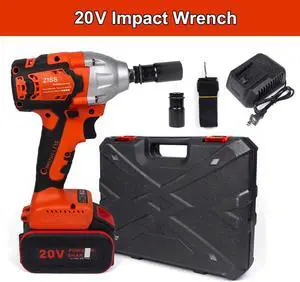 1/2" Cordless Impact Wrench Brushless 20V MAX 520N.m Electric Wrench Driver Kit