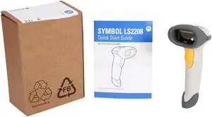 Zebra (Motorola) Symbol LS2208 Barcode Scanner (White) - Scanner Only