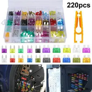 220pc Mini  Standard Blade Fuse Assortment Auto Car Truck FUSES Kit APM, ATM US