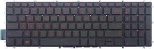 AUTENS Replacement US Keyboard for Dell Inspiron 5565 5567 5570 5575 7566 7567 7577 5765 5767 5770 5775 7773 7778 7779 Laptop No Frame (Red Backlight)