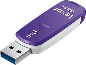Lexar JumpDrive S33 64GB USB 3.0 Flash Drive - LJDS33-64G-100-104  (Purple White)