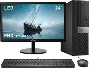 Business Dell Optiplex 7050 SFF Desktop PC with 24" New Monitor Intel i7 6th Gen upto 4.00GHz 1TB New SSD 16GB DDR4 Memory WiFi BT HDMI Dual Monitor Support Windows 10 Pro