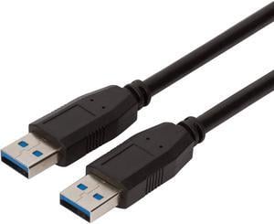 Buyer's Point SuperSpeed USB 3.0 (USB to USB Cable Male to Male) Type A/Type A Cable Cord for Data Transfer Hard Drive Enclosures, Printers, Modems, Cameras, Flash Drives, Thumb (6ft) Black