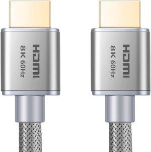 Buyer’s Point Ultra High Speed HDMI 2.1 Cable Dynamic HDR 1.8M (6ft) 8K 120Hz, 48Gbps, Dolby Vision, eARC Compatible with Apple TV, Nintendo Switch, Roku, Xbox, PS4, Projector Pack of 2 Gray