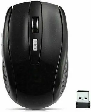 Gaming Mouse 4 Button USB Wired LED Breathing Fire Button 1600 DPI Laptop PC (Black)