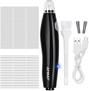 Electric Eraser for Artists, AFMAT Electric Eraser with 140 Eraser Refills, Rechargeable Battery Erasers for Drawing, Sketching Pencils, Derwent Graphite Pencils,Arts and Crafts, Drafting Eraser,Black