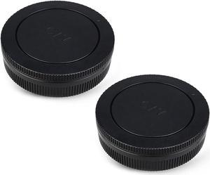 2 Pack JJC Body Cap and Rear Lens Cap Cover Kit for Canon EOS M50 M100 M200 M5 M6 M6 Mark II M10 M3 M2 M and More Canon EF-M Mount Mirrorless Camera and Lens