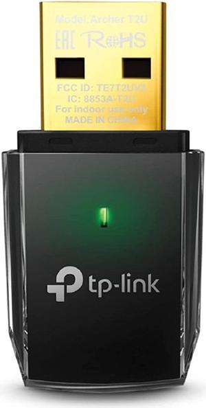 TP-Link Archer T2U 11AC USB WiFi Adapter - Dual Band 2.4G/5G AC600 Wireless Network Card, WiFi Dongle, Mini size, Supports Windows (XP/7/8/8.1/10), Mac OS (10.7~10.14)