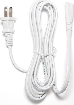 [UL Listed] OMNIHIL White 10 Feet Long AC Power Cord Compatible with LG 4K and LED TVs 43" 49" 55" 60"