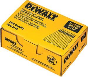 DEWALT Finish Nails, 20-Degree, 1-1/4-Inch, 16GA, 2500-Pack (DCA16125)