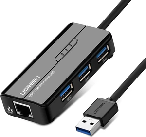 UGREEN USB 3.0 Hub Ethernet Adapter 10/100/1000 Gigabit Network Converter with USB 3.0 Hub 3 Ports for Nintendo Switch, Windows Surface Pro, MacBook Air/Retina, iMac Pro, Chromebook, PC UGREEN USB 3.0 Hub Ethernet Adapter 10/100/1000 Gigabit Network Converter with USB 3.0 Hub 3 Ports for Nintendo Switch, Windows Surface Pro, MacBook Air/Retina, iMac Pro, Chromebook, PC