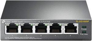 MokerLink 4 Port PoE Extender, IEEE 802.3 af/at PoE Repeater, 100Mbps, 1  PoE in 3 PoE Out, Wall & Din Rail Mount POE Passthrough Switch