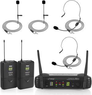 Pyle UHF Wireless Microphone System Kit - Dual Professional Battery  Operated Handheld Dynamic Unidirectional Cordless Microphone Transmitter  Set