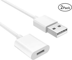 MoKo Charging Adapter Cable Compatible with Apple Pencil 1st, Connector Charger Compatible with iPad Pro 12.9 10.5 9.7 / iPad Air 3 / iPad Mini 5 2019 Pen Accessories, (2 Pack, White)