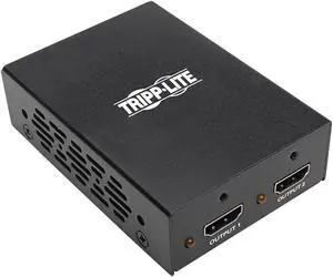 Tripp Lite 2-Port 3D HDMI Splitter HDCP 2.2, HDMI 2.0, 4K x 2K @ 60Hz 3840 x 2160 Ultra HD Video Audio TAA (B118-002-UHD-2)