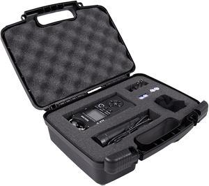 Casematix Customizable Digital Recorder and Accessory Travel Bag Case Compatible with Tascam DR-05x,Dr-40x, 22L 100MK, 100MKiii, 44WL Recorder, Mini Tripod, Adapter, Mic Pop Windscreen and More
