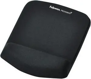 Fellowes PlushTouch Mouse Pad/Wrist Rest with FoamFusion Technology, Black (9252001)