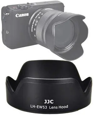 JJC LH-EW53 Dedicated Bayonet Lens Hood for Canon EF-M 15-45mm f/3.5-6.3 is STM Lens, Canon 15-45mm is STM Lens Hood Shade, Replacement of Canon EW-53 Lens Hood JJC LH-EW53 Dedicated Bayonet Lens Hood for Canon EF-M 15-45mm f/3.5-6.3 is STM Lens, Canon 15-45mm is STM Lens Hood Shade, Replacement of Canon EW-53 Lens Hood