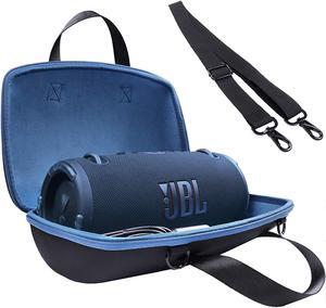 co2crea Hard Carrying Case Replacement for JBL Xtreme 3 Portable Speaker (Black Case + Inside Blue)