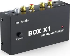 Fosi Audio Box X1 Phono Preamp for MM Turntable Mini Stereo Audio Hi-Fi Phonograph/Record Player Preamplifier with 3.5MM Headphone and RCA Output with DC 12V Power Supply Fosi Audio Box X1 Phono Preamp for MM Turntable Mini Stereo Audio Hi-Fi Phonograph/Record Player Preamplifier with 3.5MM Headphone and RCA Output with DC 12V Power Supply