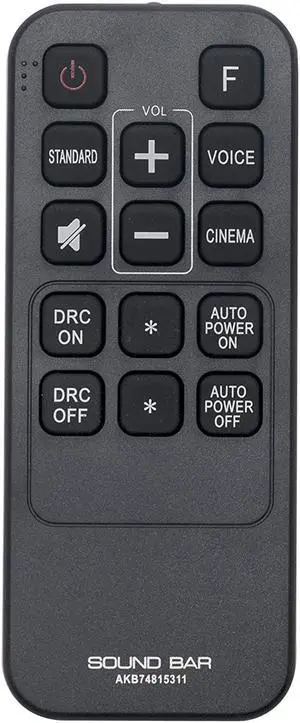 AKB74815311 Replaced Remote fit for LG Sound Bar LAS260B LAS160B LAS454B 45A1-D