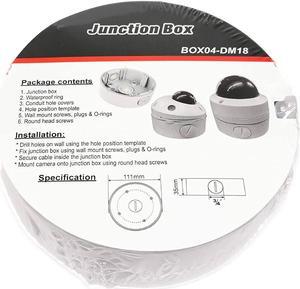 Kenuco [2020 New Version] CB110 DS-1280ZJ-DM18 Conduit Base for Hikvision Dome Camera DS-2CD2142FWD-I | (4 PK)